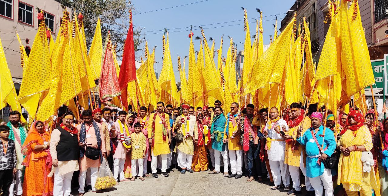 खाटू श्याम जी का मेला नजदीक आने के साथ ही निशान पद यात्राएं शुरू